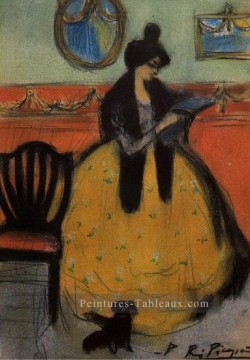 Lecture La conférence 1901 cubiste Pablo Picasso Peinture à l'huile